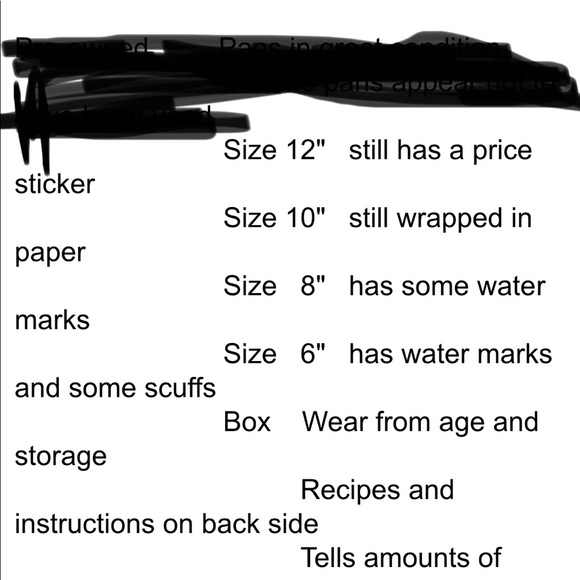 Retro Vintage Wedding cake Pans Round graduated size Original Box - Picture 4 of 4